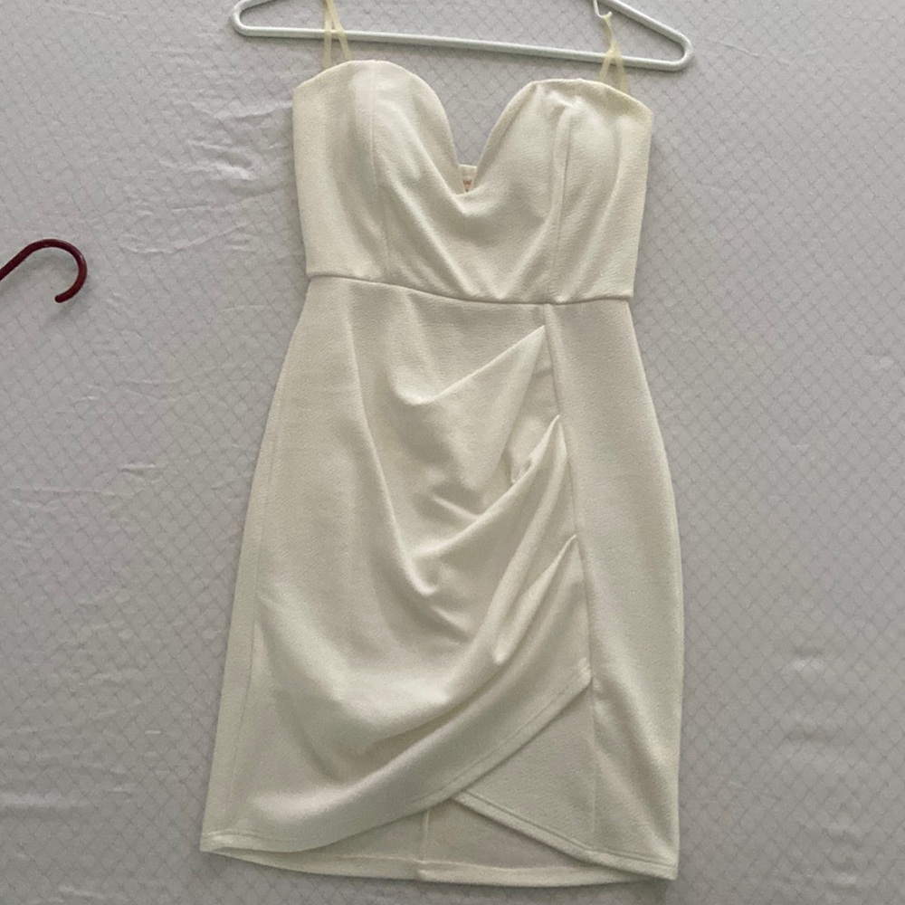 Strapless mini dress (white)